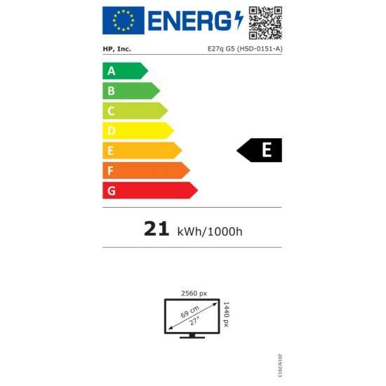 HP E27q G5 QHD IPS Ergonomic Monitor 27 (6N6F2AA) (HP#6N6F2AA)