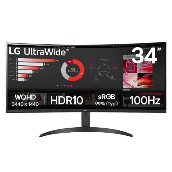 LG 34WR50QK-B Ultrawide VA HDR Curved Monitor 34" (LG34WR50QK-B)