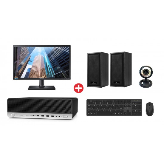 Bundle HP PC 800 G3 SFF, οθόνη 23.6, ποντίκι/πληκτρολόγιο, ηχεία, web cam, Win 10H