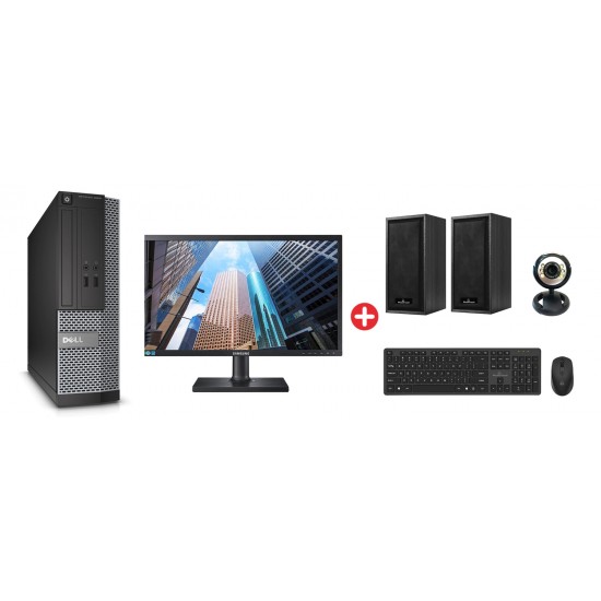 Bundle DELL PC 3020 SFF, οθόνη 23.6, ποντίκι/πληκτρολόγιο, ηχεία, web cam, Win 10H