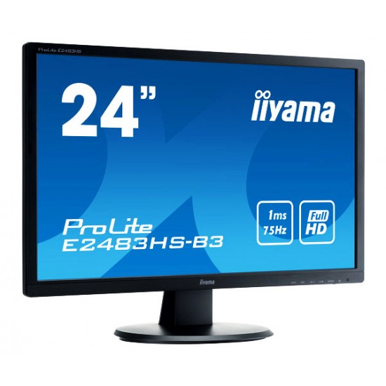 IIYAMA used οθόνη B2480H TN LED, 24" Full HD, VGA/DVI/HDMI, Grade B