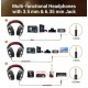 ONEODIO headset Studio Pro 10, 6.35mm & 3.5mm σύνδεση, Hi-Res, 50mm, μαύρο/κόκκινο