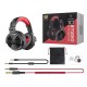 ONEODIO headset Studio Pro 10, 6.35mm & 3.5mm σύνδεση, Hi-Res, 50mm, μαύρο/κόκκινο
