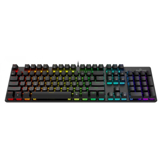 POWERTECH gaming μηχανικό πληκτρολόγιο PT-1254, ενσύρματο, RGB, μαύρο