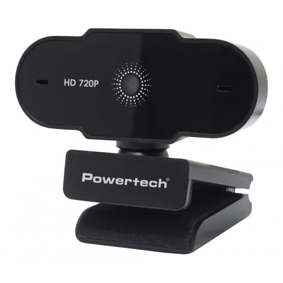 POWERTECH web camera PT-1426, 0.9MP, 720p HD, fixed εστίαση, 1.5m, μαύρη