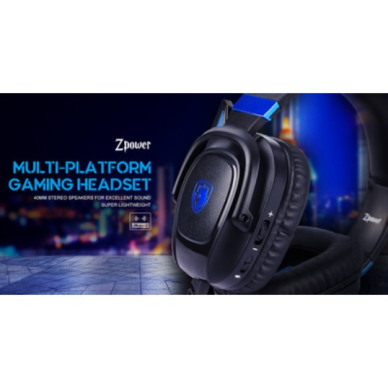 SADES gaming headset Zpower, 3.5mm, multiplatform, 40mm, 1.2m, μαύρο