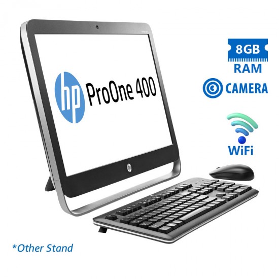 HP (A-) ProOne 400G1 AIO WiFi w/Monitor 19.5\\"/i5-4590T/8GB DDR3/500GB/Other Stand/DVD/Camera/8P Grad HP (A-) ProOne 400G1 AIO WiFi w/Monitor 19.5\\"/i5-4590T/8GB DDR3/500GB/Other Stand/DVD/Camera/8P Grad