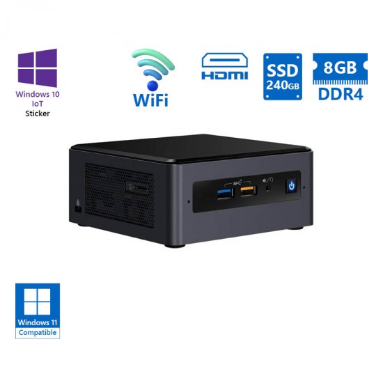 Intel NUC8I7BEH NUC WiFi i7-8559U/8GB DDR4/240GB SSD/No ODD/10IoT Grade A Refurbished PC Intel NUC8I7BEH NUC WiFi i7-8559U/8GB DDR4/240GB SSD/No ODD/10IoT Grade A Refurbished PC