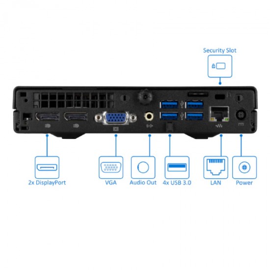 HP EliteDesk 800G1 DM i7-4785T/16GB DDR3/256GB SSD/No ODD/8P Grade A Refurbished PC HP EliteDesk 800G1 DM i7-4785T/16GB DDR3/256GB SSD/No ODD/8P Grade A Refurbished PC