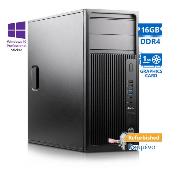 HP Z240 Tower i7-6700/16GB DDR4/1TB/Nvidia 1GB/DVD/10P Grade A+ Workstation Refurbished PC HP Z240 Tower i7-6700/16GB DDR4/1TB/Nvidia 1GB/DVD/10P Grade A+ Workstation Refurbished PC