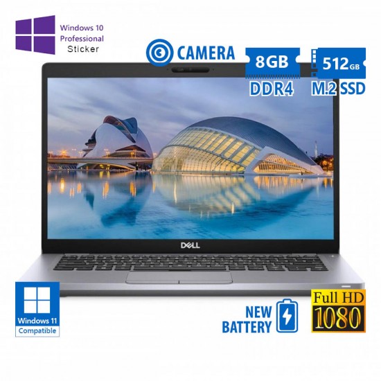 Dell Latitude 5410 i5-10210U/14\\&quot;FHD/8GB DDR4/512GB M.2 SSD/No ODD/Camera/New Battery/10P Grade A Ref