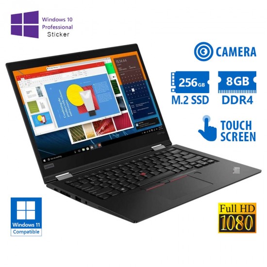 Lenovo (A-) ThinkPad X390 Yoga i5-8365U/13.3\\&quot;FHD Touchscreen/8GB DDR4/256GB M.2 SSD/No ODD/Camera/10