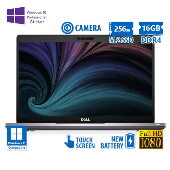Dell (A-) Latitude 5510 i5-10310U/15.6\\&quot;FHD Touchscreen/16GB DDR4/256GB M.2 SSD/No ODD/Camera/New Bat