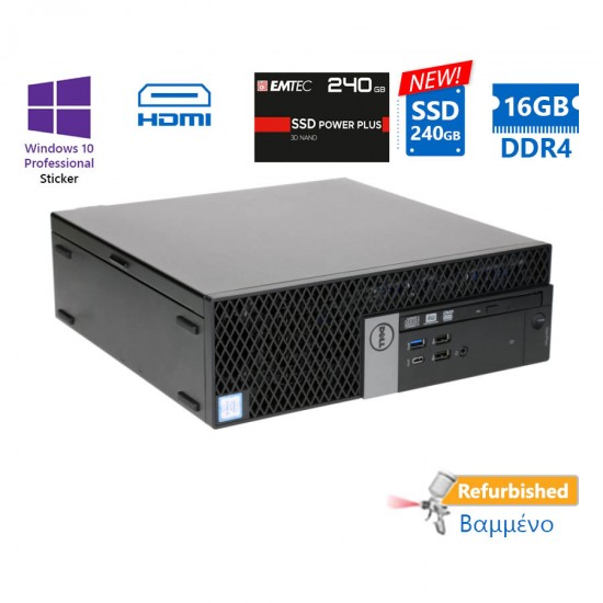 Dell 7050 SFF i5-7500/16GB DDR4/240GB SSD New/DVD/10P Grade A+ Refurbished PC Dell 7050 SFF i5-7500/16GB DDR4/240GB SSD New/DVD/10P Grade A+ Refurbished PC