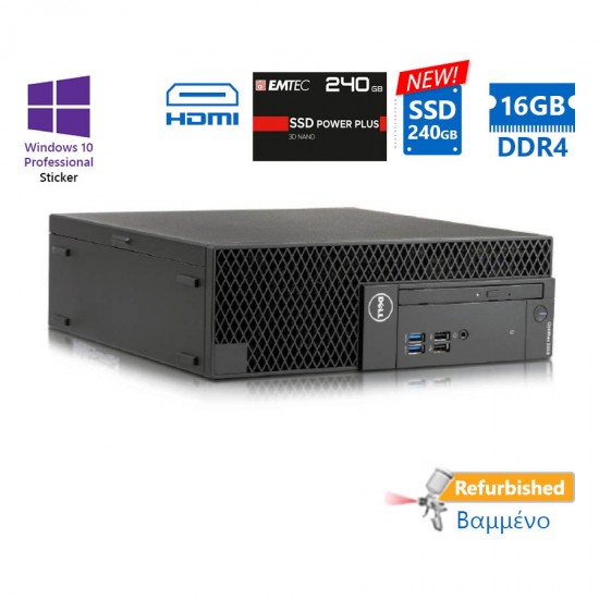 Dell 3050 SFF i5-7500/16GB DDR4/240GB SSD New/DVD/10P Grade A+ Refurbished PC Dell 3050 SFF i5-7500/16GB DDR4/240GB SSD New/DVD/10P Grade A+ Refurbished PC