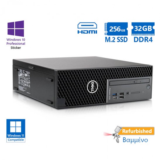 Dell Precision 3430 SFF i7-8700/32GB DDR4/256GB M.2 SSD/No ODD/10P Grade A+ Workstation Refurbished Dell Precision 3430 SFF i7-8700/32GB DDR4/256GB M.2 SSD/No ODD/10P Grade A+ Workstation Refurbished