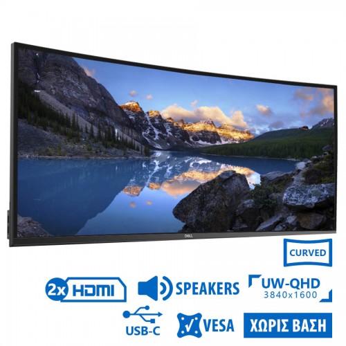 Used Monitor UltraSharp U3818DW Curved/Dell/38``UW-QHD/3840x1600/No Stand/Black/w/Speakers/DP &amp; 2xHD