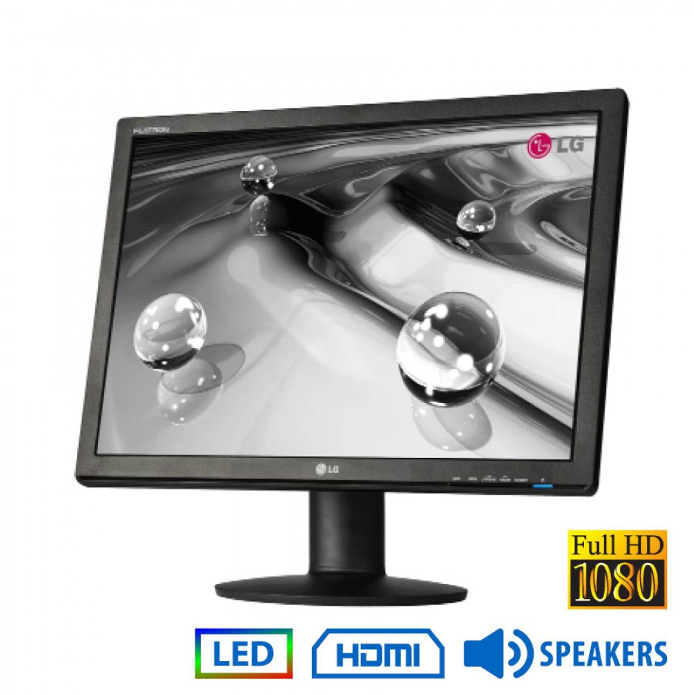 Used (A-) Monitor W2442PE LED/LG/24``FHD/1920x1080/Wide/Black/w/Speakers/Grade A-/D-SUB &amp; DVI-D &amp; HD