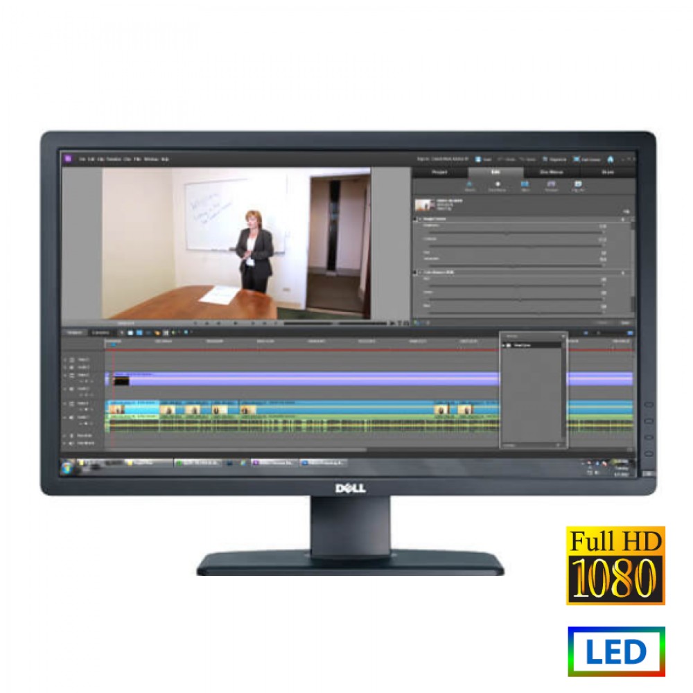 Used Monitor P2412Hx LED/Dell/24``FHD/1920x1080/Wide/Black/D-SUB &amp; DVI-D &amp; USB HUB