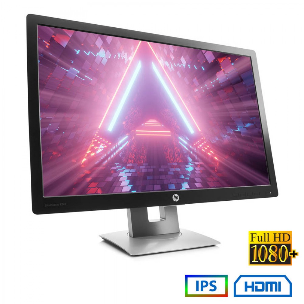 Used Monitor E242 IPS LED/HP/24``FHD/1920x1200/Wide/Silver/Black/D-SUB &amp; DP &amp; HDMI &amp; USB HUB