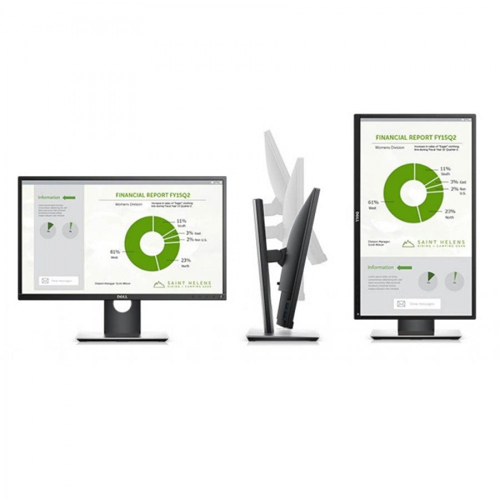 Used Monitor P2419H IPS LED/Dell/24``FHD/1920x1080/Wide/Black/D-SUB &amp; DP &amp; HDMI &amp; USB Hub