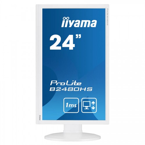 Used Monitor PL2480H LED/Iiyama/24``FHD/1920x1080/Wide/White/w/Speakers/D-SUB &amp; DVI-D &amp; HDMI