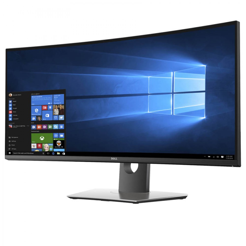 Used Monitor UltraSharp U3417W Curved/Dell/34``UW-QHD/3440x1440/Black/w/Speakers/DP &amp; mini DP &amp; 2xHD