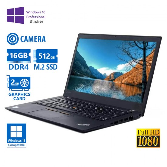 Lenovo ThinkPad T490 i7-8665U/14\\&quot;FHD/16GB DDR4/512GB M.2 SSD/No ODD/Nvidia 2GB/Camera/10P Grade A Re