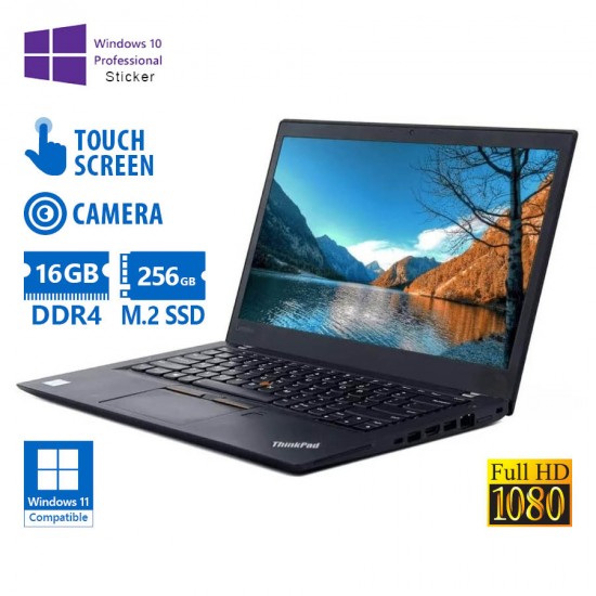 Lenovo ThinkPad T490s i5-8365U/14\\&quot;FHD Touchscreen/16GB DDR4/256GB M.2 SSD/No ODD/Camera/10P Grade A