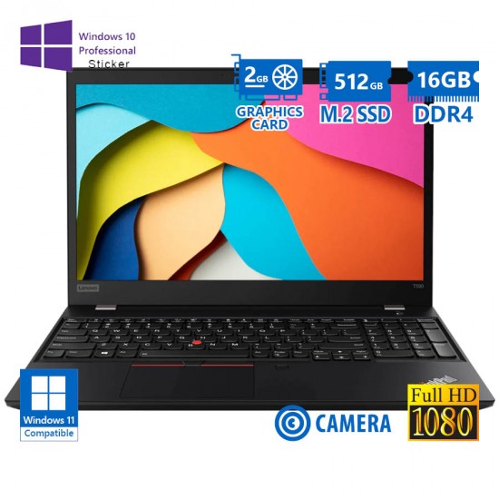 Lenovo ThinkPad T590 i7-8665U/15.6\\&quot;FHD/16GB DDR4/512GB M.2 SSD/No ODD/Nvidia 2GB/Camera/10P Grade A