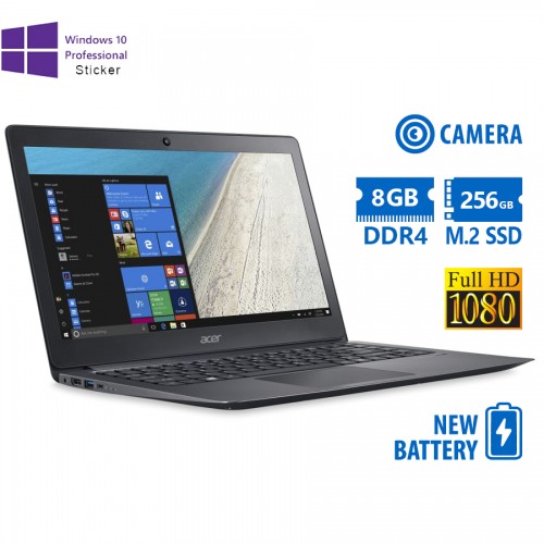 Acer (A-) TravelMate X349-G2-M i5-7200U/14\\"FHD/8GB DDR4/256GB M.2 SSD/No ODD/Camera/New Battery/10P Acer (A-) TravelMate X349-G2-M i5-7200U/14\\"FHD/8GB DDR4/256GB M.2 SSD/No ODD/Camera/New Battery/10P