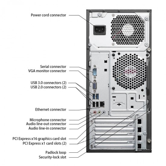 Lenovo M73 Tower i3-4130/8GB DDR3/500GB/No ODD/8P Grade A+ Refurbished PC