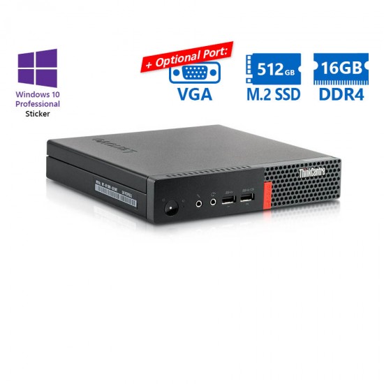 Lenovo ThinkCentre M710q Tiny i7-6700T/16GB DDR4/512GB M.2 SSD/No ODD/10P Grade A Refurbished PC