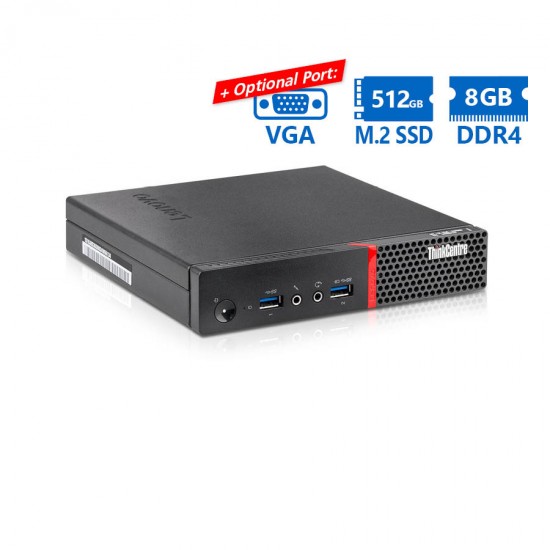 Lenovo ThinkCentre M900 Tiny i5-6500T/8GB DDR4/512GB M.2 SSD/No ODD/Grade A Refurbished PC