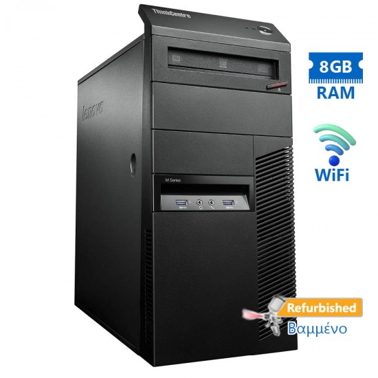 Lenovo M93 Tower WiFi i5-4570/8GB DDR3/500GB/DVD/8P Grade A+ Refurbished PC