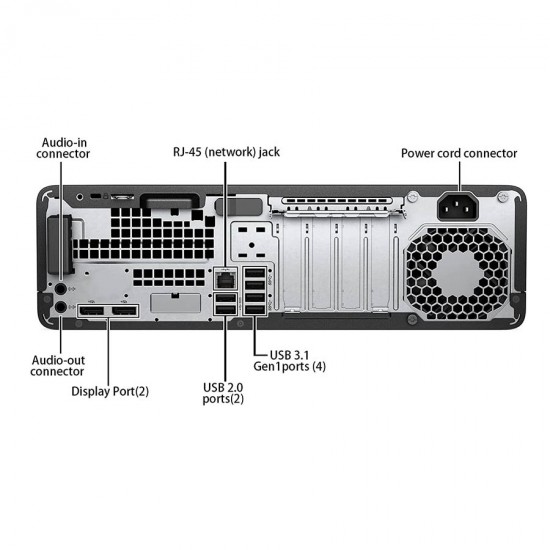 HP 800G3 SFF i5-6500/8GB DDR4/128GB SSD &amp; 500GB/DVD/10P Grade A+ Refurbished PC