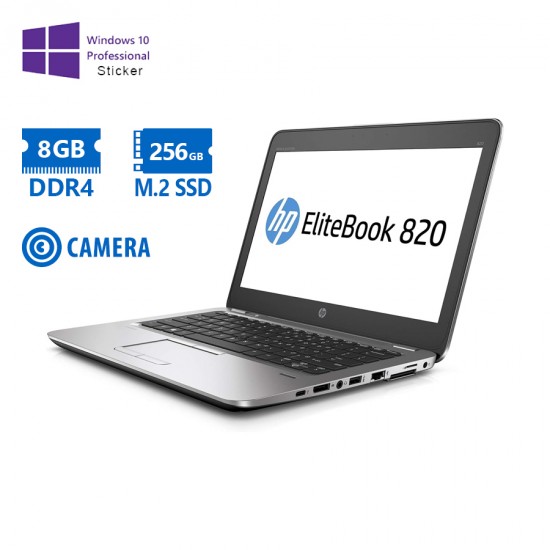 HP EliteBook 820 G4 i5-7300U/12.5\\&quot;/8GB DDR4/256GB M.2 SSD/No ODD/Camera/10P Grade A Refurbished Lapt