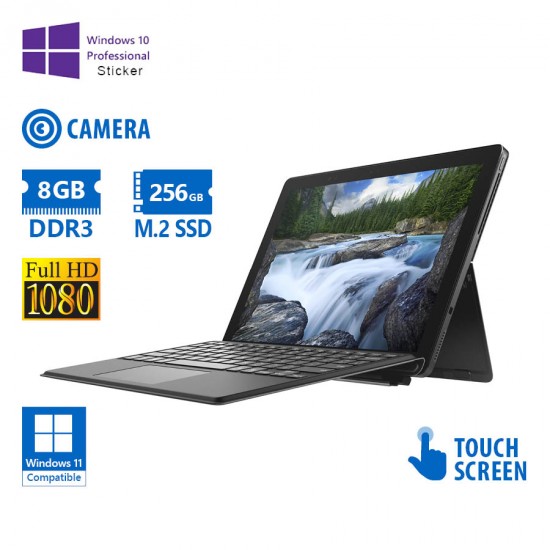 Dell (A-) Latitude 5290 Hybrid 2-in-1 i5-8350U/12.3&quot;FHD Touchscreen/8GB DDR4/256GB M.2 SSD/No ODD/Ca