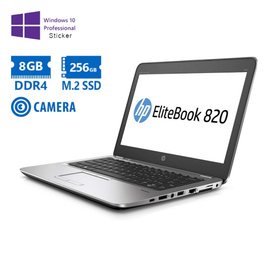 HP EliteBook 820 G3 i5-6300U/12.5\\&quot;/8GB DDR4/256GB M.2 SSD/No ODD/Camera/10P Grade A Refurbished Lapt