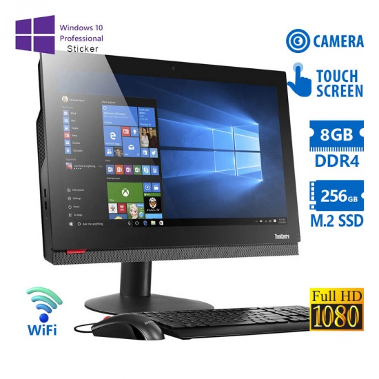 Lenovo M810Z AIO 21.5&quot;FHD Touchscreen i5-6400/8GB DDR4/256GB M.2 SSD/DVD/Camera/10P Grade A Refurbis