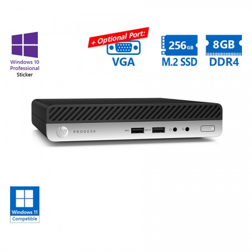 HP (A-) ProDesk 400G4 DM i5-8500T/8GB DDR4/256GB Μ.2 SSD/No ODD/10P Grade A- Refurbished PC HP (A-) ProDesk 400G4 DM i5-8500T/8GB DDR4/256GB Μ.2 SSD/No ODD/10P Grade A- Refurbished PC