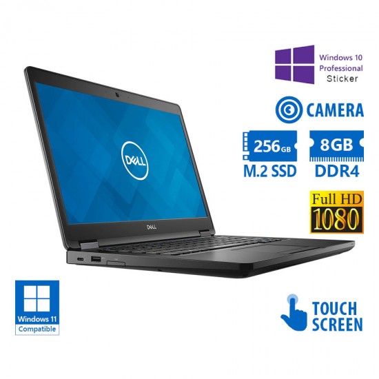 Dell Latitude 5490 i5-8250U/14\\&quot;FHD Touchscreen/8GB DDR4/256GB M.2 SSD/No ODD/Camera/10P Grade A Refu