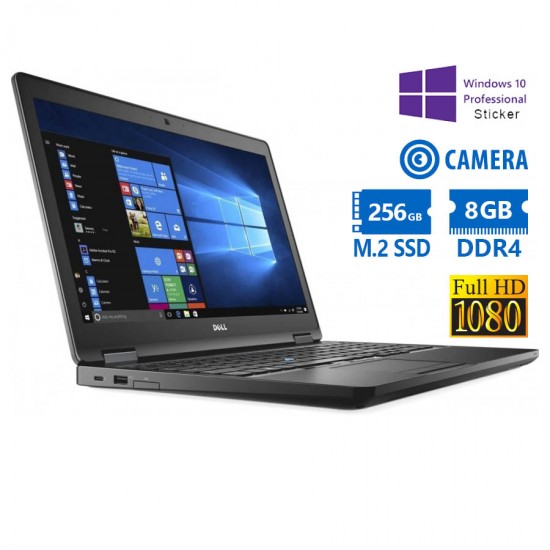 Dell (A-) Latitude 5580 i5-7440HQ/15.6\\&quot;FHD/8GB DDR4/256GB M.2 SSD/No ODD/Camera/10P Grade A- Refurbi