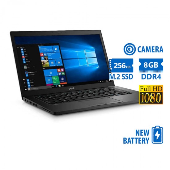 Dell Latitude 7480 i7-7600U/14\\&quot;FHD/8GB DDR4/256GB M.2 SSD/No ODD/Camera/New Battery/Grade A Refurbis