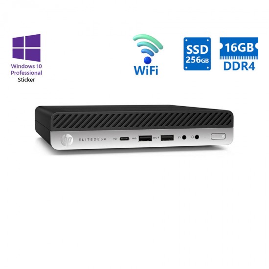 HP EliteDesk 800G3 DM WiFi i5-6500T/16GB DDR4/256GB SSD/No ODD/10P Grade A Refurbished PC