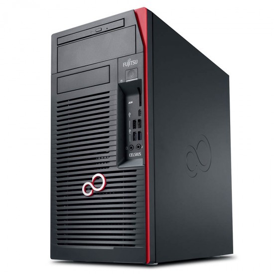 Fujitsu Celsius W570 Tower i5-7500/8GB DDR4/256GB SSD/DVD/10P Grade A+ Workstation Refurbished PC