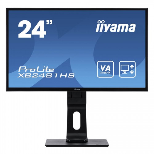 Used Monitor ProLite XB2481HS LED/Iiyama/24``FHD/1920x1080/Black/w/Speakers/D-SUB &amp; DVI-D &amp; HDMI