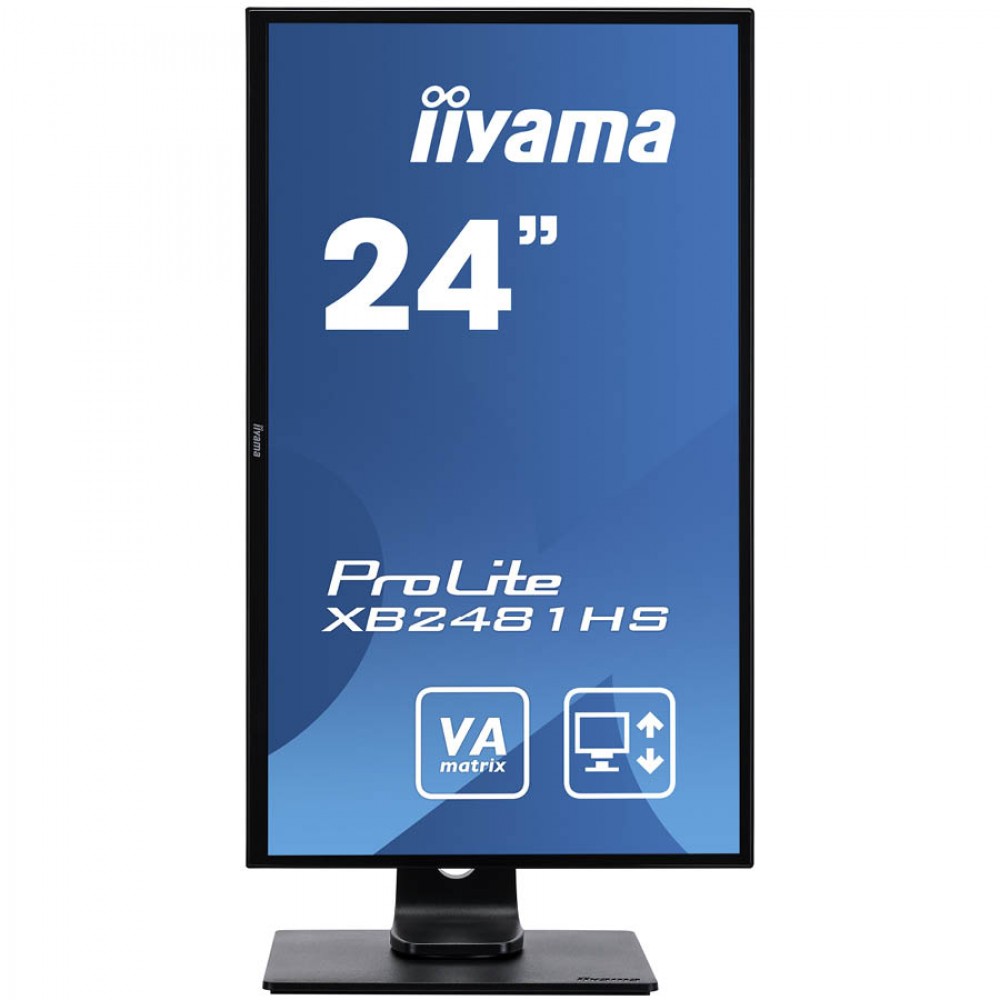 Used Monitor ProLite XB2481HS LED/Iiyama/24``FHD/1920x1080/Black/w/Speakers/D-SUB &amp; DVI-D &amp; HDMI