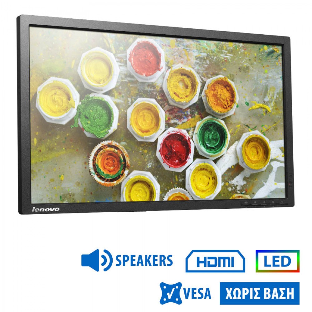 Used Monitor T2254p LED/Lenovo /22``/1680x1050/Wide/Black/No Stand/w/Speakers/D-SUB &amp; DP &amp; HDMI