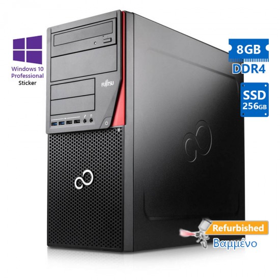 Fujitsu P756 Tower i5-6500/8GB DDR4/256GB SSD/DVD/10P Grade A+ Refurbished PC